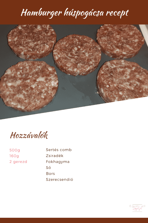 Hamburger húspogács recept